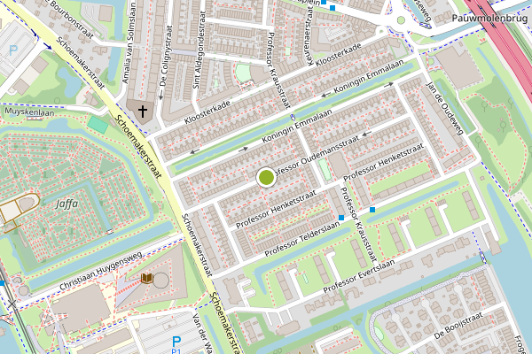 Ambulance-melding op Prof. Oudemansstraat, Delft op 7 juli, kaart-overzicht