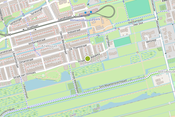 Ambulance-melding op Straat van Malakka, Delft op 7 juli, kaart-overzicht