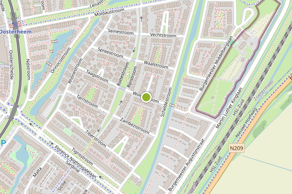 Ambulance-melding op Wolgastroom, Zoetermeer op 8 mei, kaart-overzicht