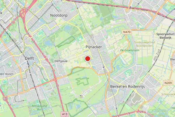 Brandweer-melding op Den Haag op 8 mei, kaart-overzicht