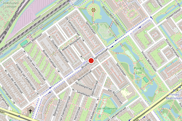 Brandweer-melding op Bruijnings Ingenhoeslaan, Voorburg op 7 juli, kaart-overzicht