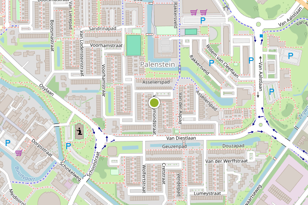 Ambulance-melding op Van Egmondstraat, Zoetermeer op 7 juli, kaart-overzicht