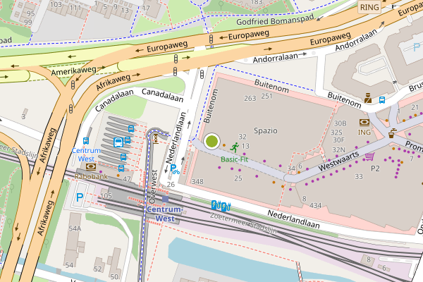 Ambulance-melding op Burgemeester van Leeuwenpassage, Zoetermeer op 7 juli, kaart-overzicht