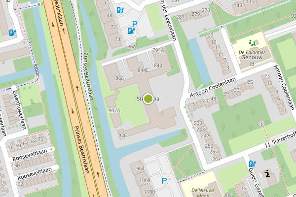 Ambulance-melding op Aart van der Leeuwlaan, Delft op 8 mei, kaart-overzicht