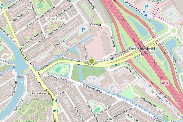 Ambulance-melding op Weidepad, Delft op 8 mei, kaart-overzicht