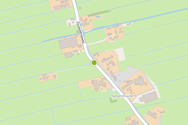 Ambulance-melding op Zouteveenseweg, Schipluiden op 8 juli, kaart-overzicht