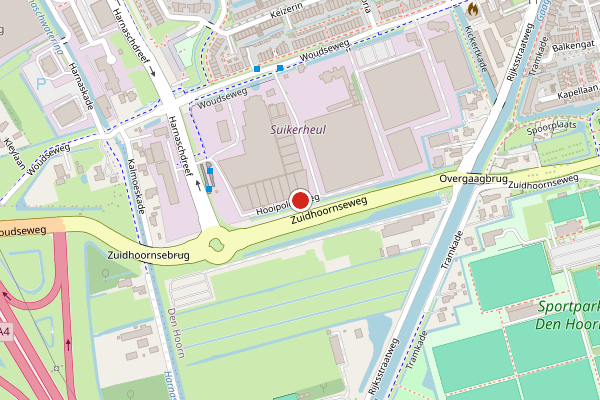 Brandweer-melding op Hooipolderweg, Den Hoorn ZH op 8 mei, kaart-overzicht