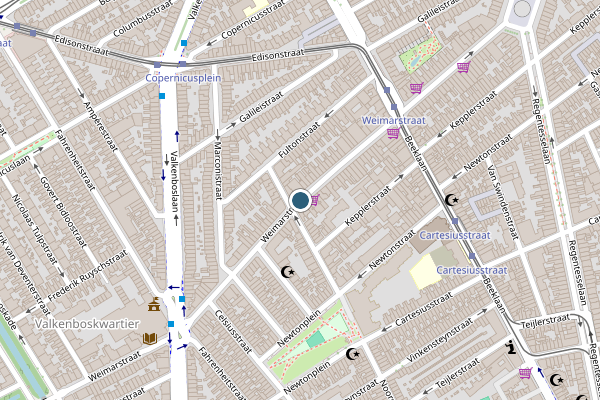 Politie-melding op Weimarstraat, Den Haag op 8 juli, kaart-overzicht