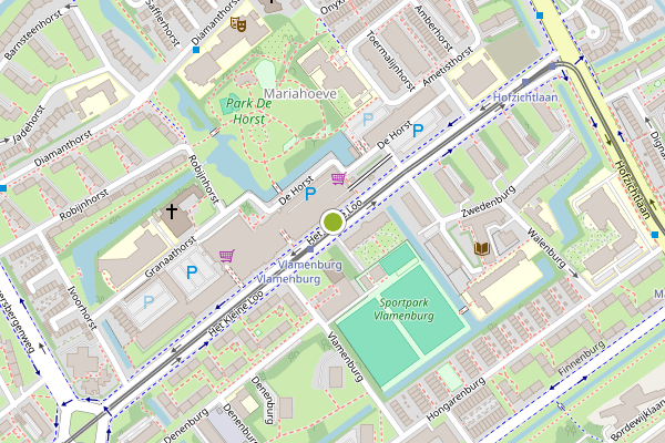 Ambulance-melding op Het Kleine Loo, Den Haag op 8 juli, kaart-overzicht