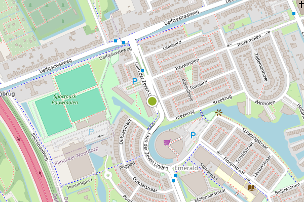 Ambulance-melding op Laan der Zeven Linden, Delfgauw op 8 juli, kaart-overzicht