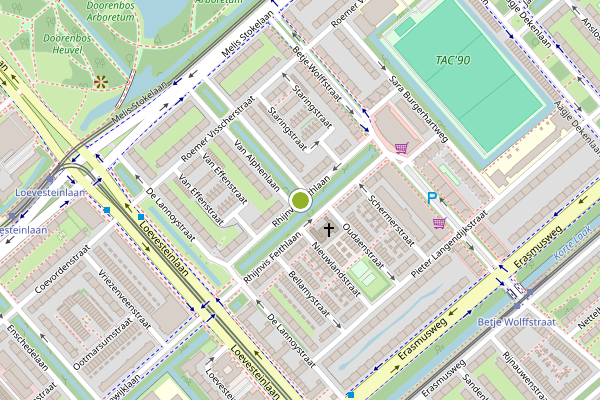 Ambulance-melding op Rhijnvis Feithlaan, Den Haag op 8 juli, kaart-overzicht