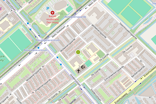 Ambulance-melding op Droogscheerdersgaarde, Den Haag op 8 juli, kaart-overzicht