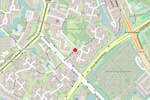 Brandweer-melding op Klaverweide, Voorburg op 8 juli, kaart-overzicht