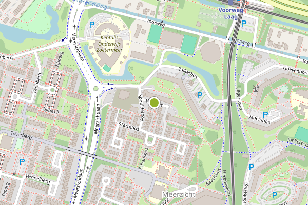 Ambulance-melding op Vreebos, Zoetermeer op 8 juli, kaart-overzicht