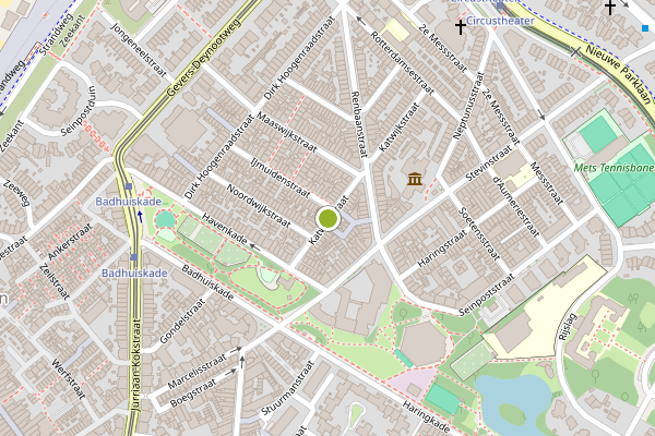 Ambulance-melding op Katwijkstraat, Den Haag op 8 mei, kaart-overzicht