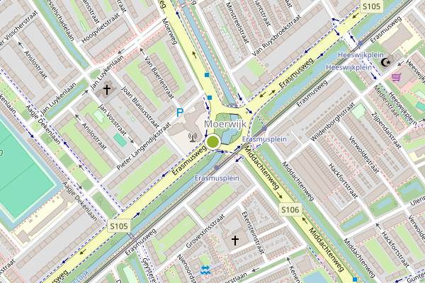 Ambulance-melding op Erasmusplein, Den Haag op 8 mei, kaart-overzicht