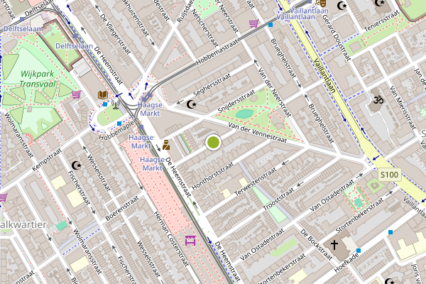Ambulance-melding op Van Miereveltstraat, Den Haag op 8 mei, kaart-overzicht