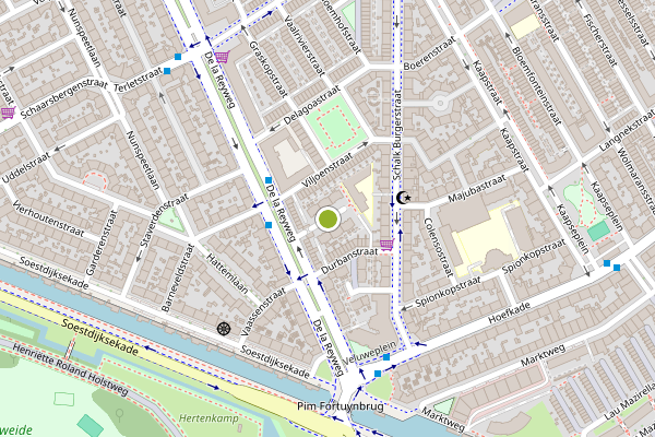 Ambulance-melding op Vrijstaathof, Den Haag op 8 mei, kaart-overzicht