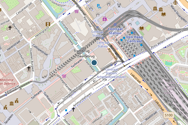 Politie-melding op Oranjebuitensingel, Den Haag op 9 juli, kaart-overzicht