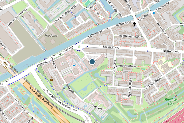 Politie-melding op Nieuwstraat, Leidschendam op 9 juli, kaart-overzicht