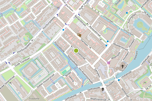 Ambulance-melding op Plaspoelstraat, Leidschendam op 9 juli, kaart-overzicht