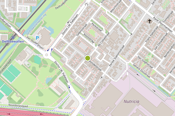 Ambulance-melding op Vondelstraat, Zoetermeer op 8 juli, kaart-overzicht