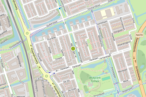 Ambulance-melding op Meersingel, Pijnacker op 8 mei, kaart-overzicht