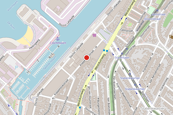 Brandweer-melding op Koppelstokstraat, Den Haag op 9 juli, kaart-overzicht