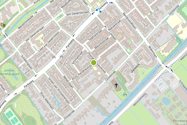 Ambulance-melding op Prins Hendrikstraat, Voorburg op 9 juli, kaart-overzicht