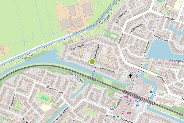 Ambulance-melding op Hoekerkade, Zoetermeer op 9 juli, kaart-overzicht