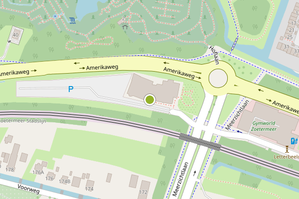Ambulance-melding op Amerikaweg, Zoetermeer op 9 juli, kaart-overzicht