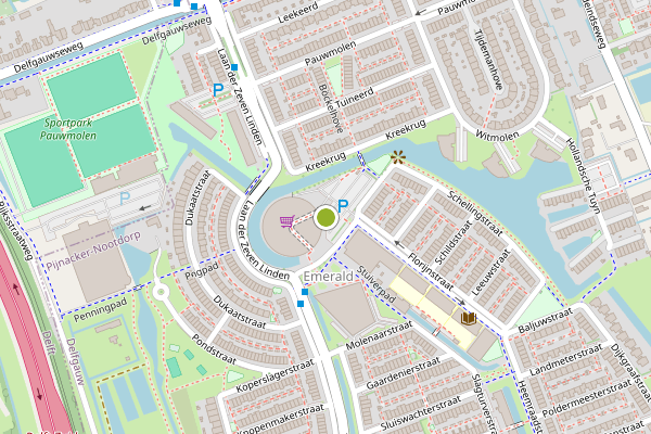 Ambulance-melding op Gouden Rijderplein, Delfgauw op 10 juli, kaart-overzicht