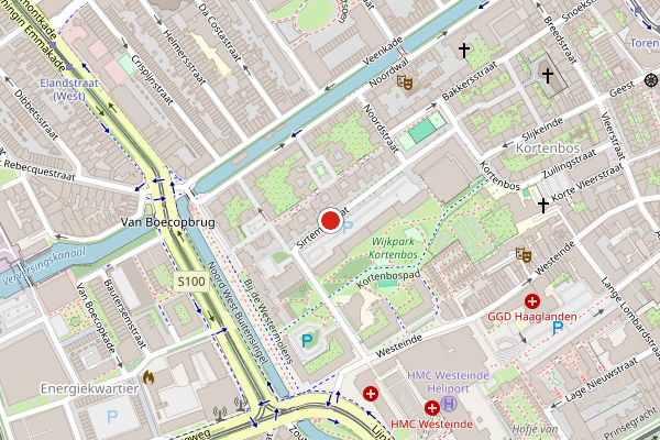 Brandweer-melding op Sirtemastraat, Den Haag op 8 mei, kaart-overzicht