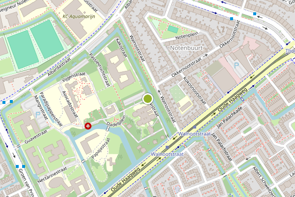 Ambulance-melding op Kiwistraat, Den Haag op 8 mei, kaart-overzicht