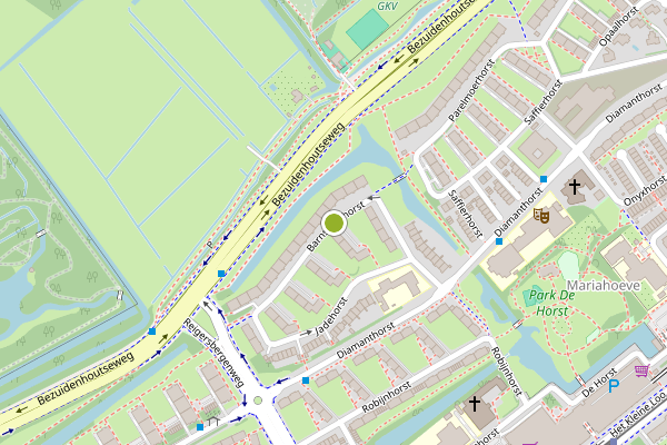 Ambulance-melding op Barnsteenhorst, Den Haag op 8 mei, kaart-overzicht