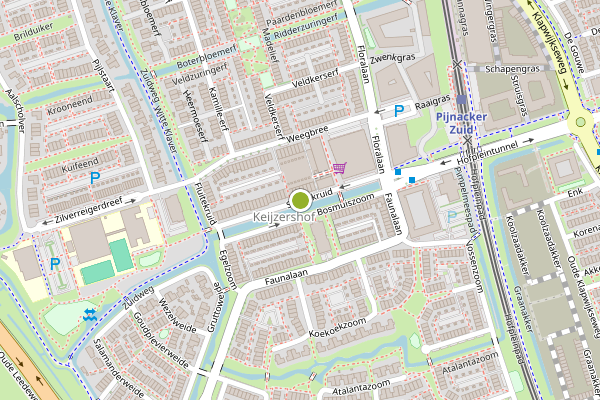 Ambulance-melding op Speenkruid, Pijnacker op 10 juli, kaart-overzicht