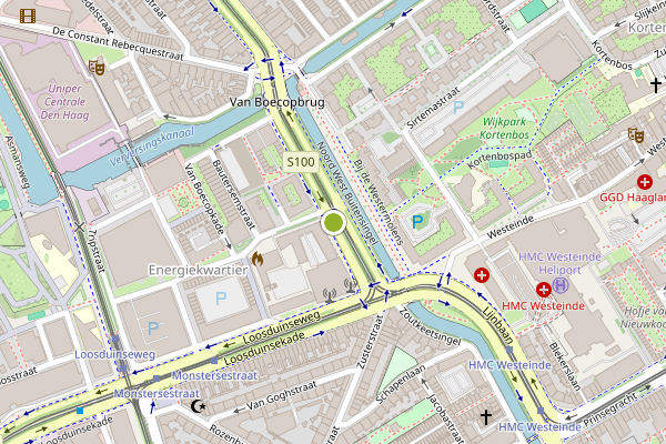 Ambulance-melding op Noord West Buitensingel, Den Haag op 10 juli, kaart-overzicht
