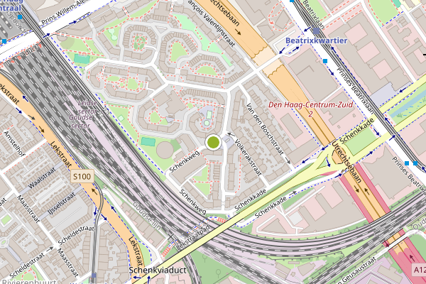 Ambulance-melding op Charlotte de Bourbonplein, Den Haag op 10 juli, kaart-overzicht