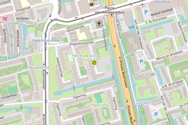 Ambulance-melding op Van der Horststraat, Delft op 10 juli, kaart-overzicht