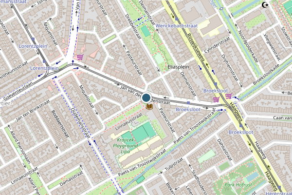Politie-melding op Jan van der Heijdenstraat, Den Haag op 11 juli, kaart-overzicht