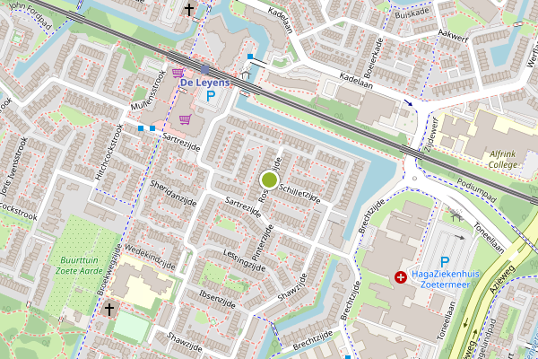 Ambulance-melding op Rostandzijde, Zoetermeer op 11 juli, kaart-overzicht