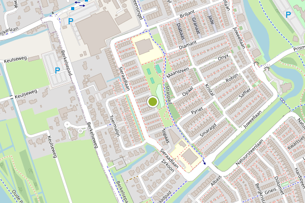 Ambulance-melding op Tijgeroog, Zoetermeer op 11 juli, kaart-overzicht