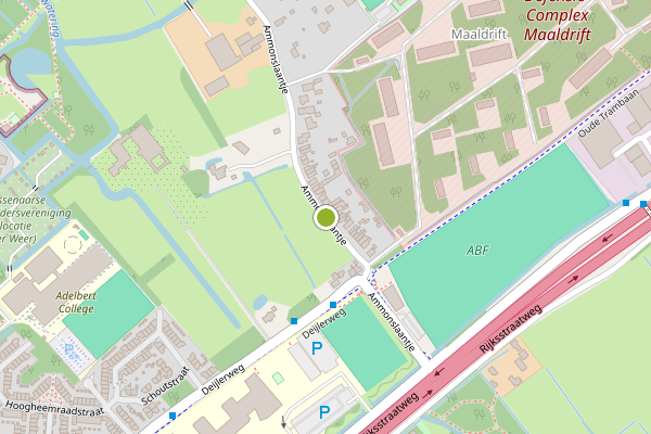 Ambulance-melding op Ammonslaantje, Wassenaar op 11 juli, kaart-overzicht
