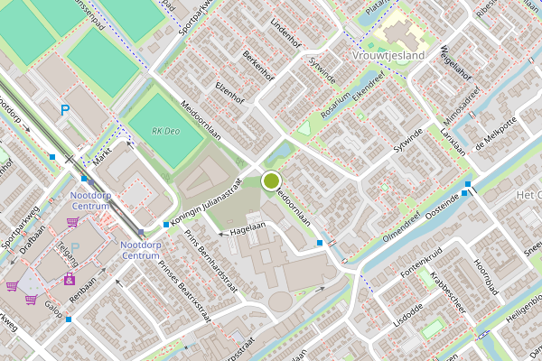 Ambulance-melding op Meidoornlaan, Nootdorp op 11 juli, kaart-overzicht