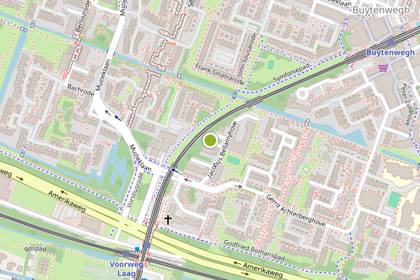 Ambulance-melding op Jacobus Bellamyhove, Zoetermeer op 9 mei, kaart-overzicht