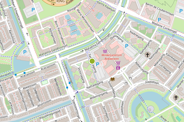 Ambulance-melding op Samanthagang, Zoetermeer op 9 mei, kaart-overzicht