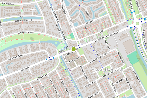 Ambulance-melding op Churchillln, Rijswijk op 11 juli, kaart-overzicht