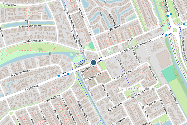 Politie-melding op Churchillln, Rijswijk op 11 juli, kaart-overzicht