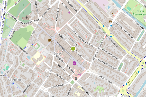 Ambulance-melding op Tuinpad, Wassenaar op 11 juli, kaart-overzicht
