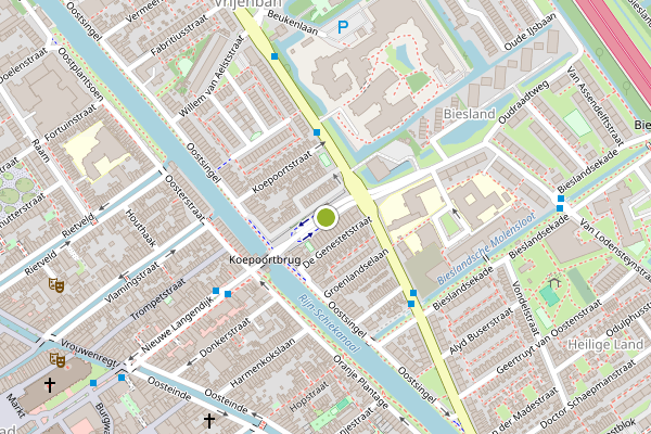 Ambulance-melding op Willem Naghelstraat, Delft op 11 juli, kaart-overzicht